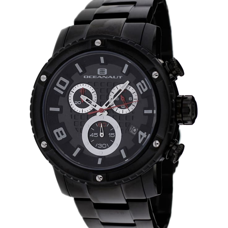 Oceanaut Men's Impulse Black Dial, Black Stainless Steel Watch