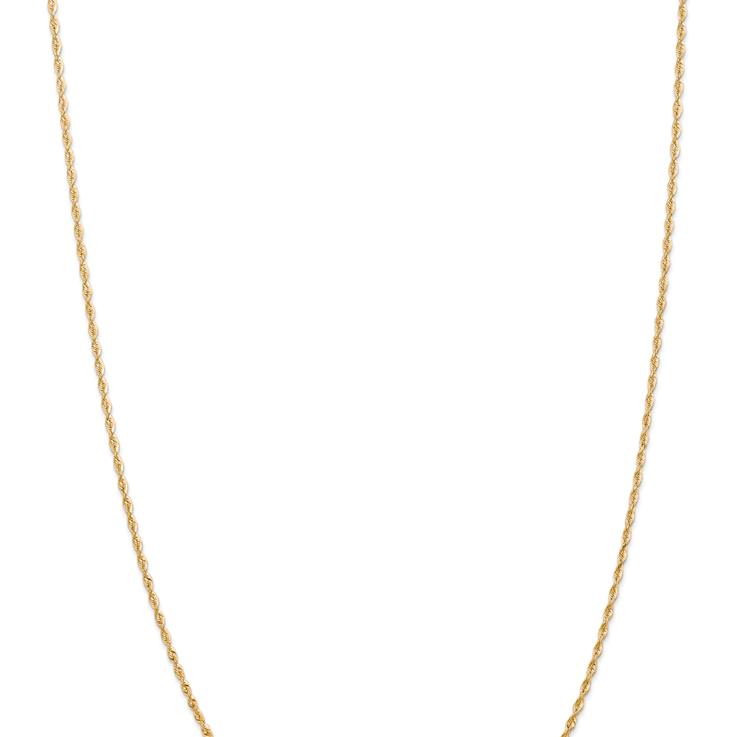 14k Yellow Gold 1.85mm Solid Diamond-Cut Quadruple Rope 30 Inch Chain