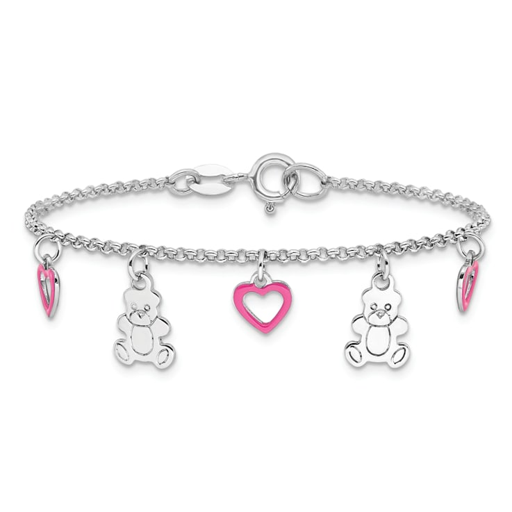 Baby Girl Charm Enamel Bangle