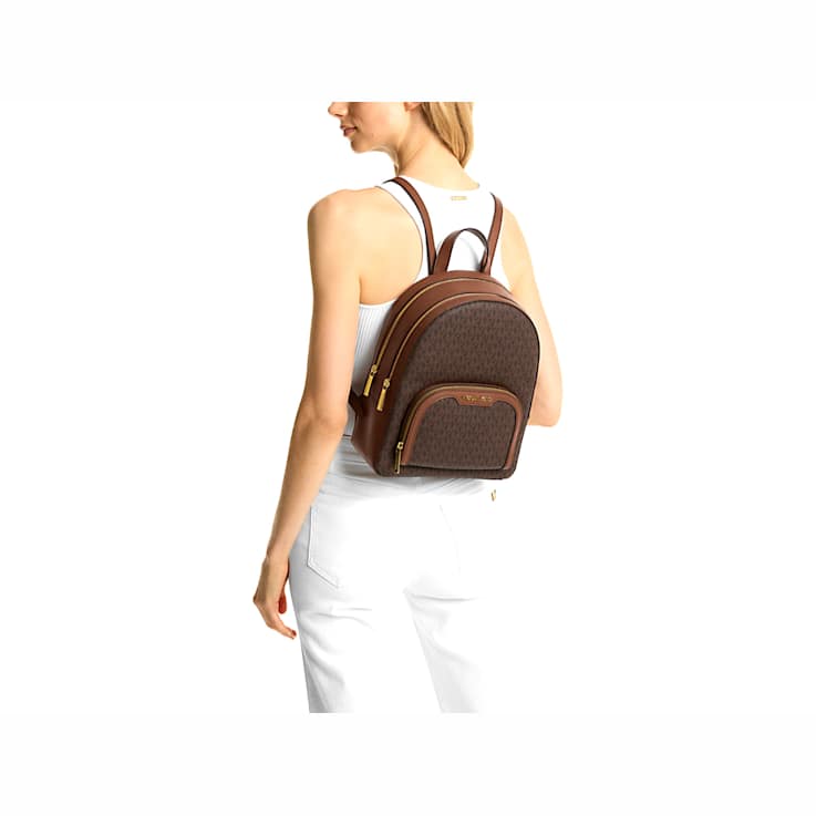 Michael Kors Jaycee Medium Backpack in Brown Logo