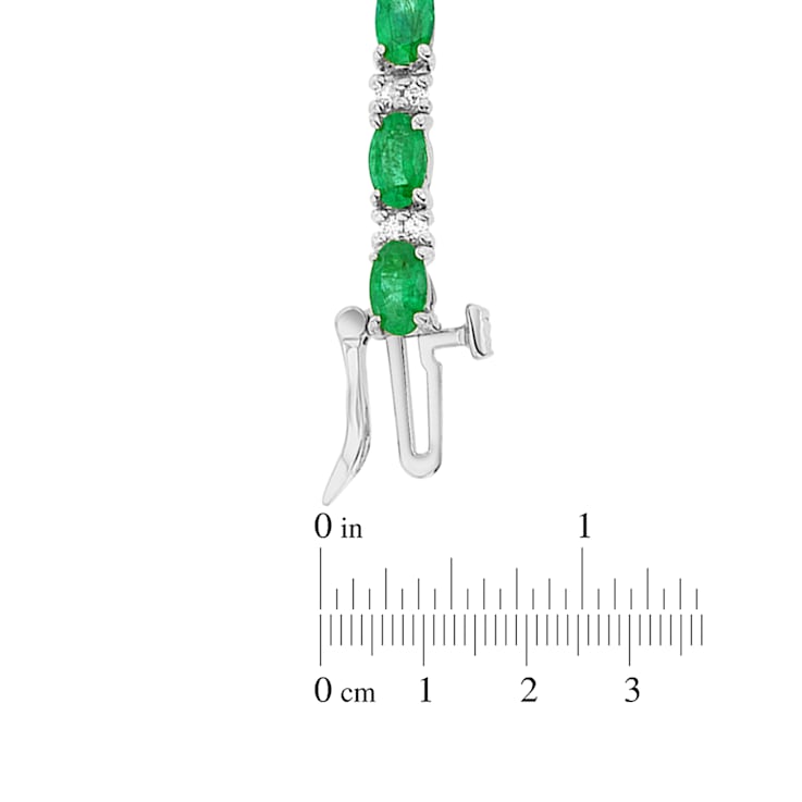 5.50ctw Emerald and Diamond Bracelet in 14k White Gold