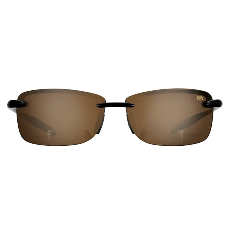 Flying Fisherman Cali Polarized Sunglasses Glossy Black Frame, Amber
Lens, Bifocal Reader +1.50