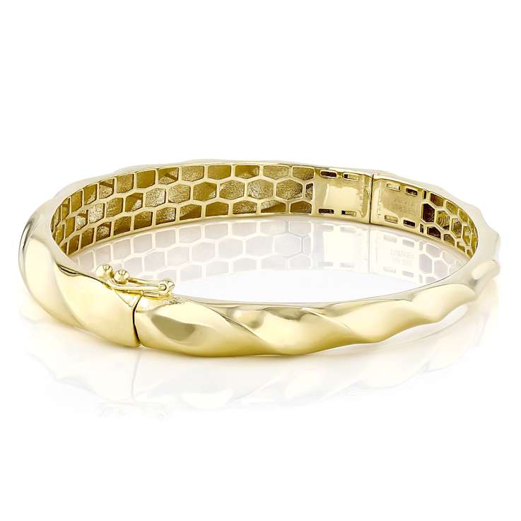 Twisted Graduated Bangle In 18k Gold Over Sterling Silver