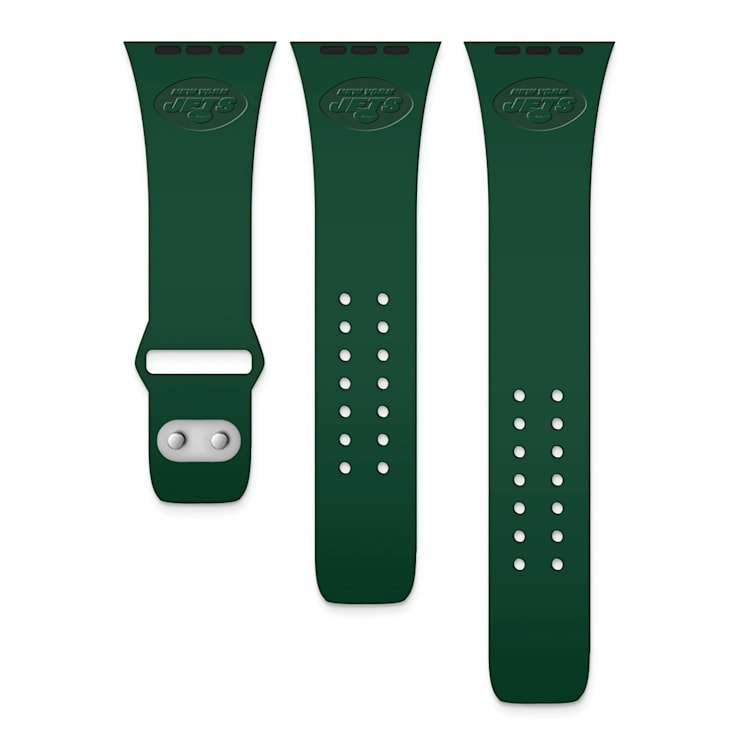 Gametime New York Jets Debossed Silicone Apple Watch Band 42 44mm M L Watch not included. 133QSY