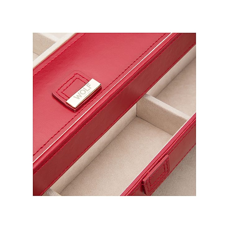 Caroline Large Jewelry Box Red By Wolf