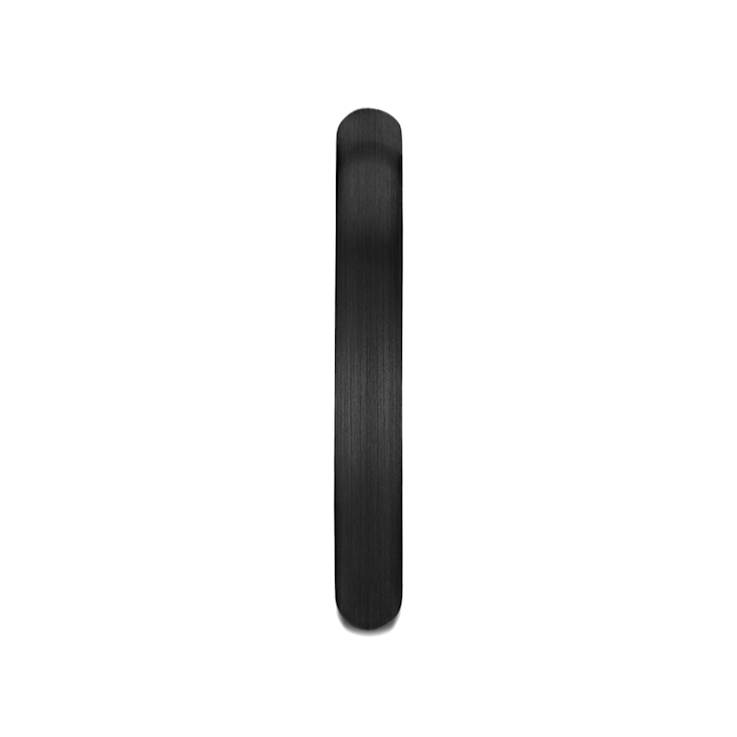 RAIDER Domed Brush Finished Black Tungsten Wedding Band 2mm