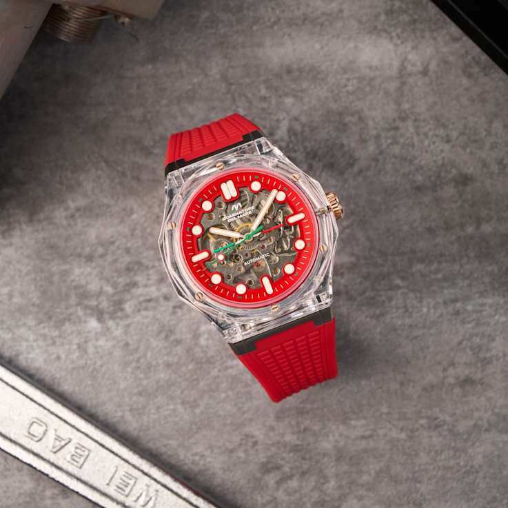 Dominatore Del Mare Ravello Red Dial White Bezel Red Stainless Steel
Band Automatic Watch