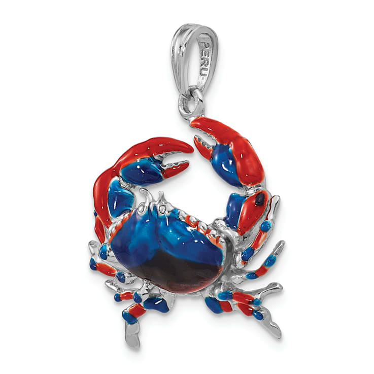 Silver crab pendant sale