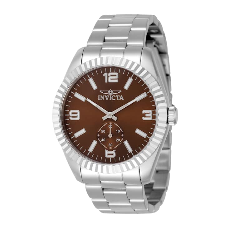 Invicta Specialty 43mm Copper Dial Stainless Steel Band Quartz Watch