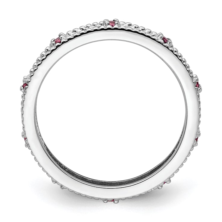 Sterling Silver Stackable Expressions Rhodolite Ring 0.22ctw