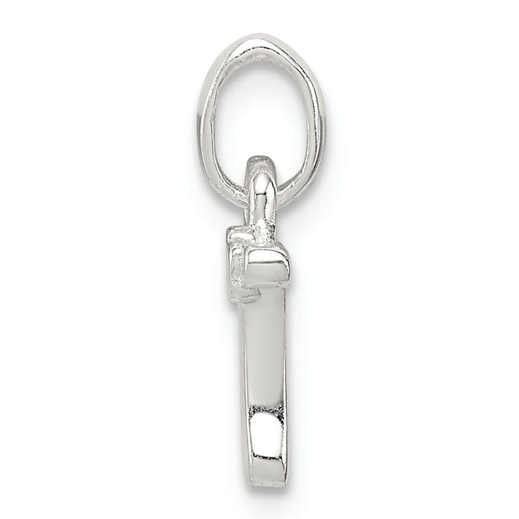 Sterling Silver Letter T with Enamel Pendant