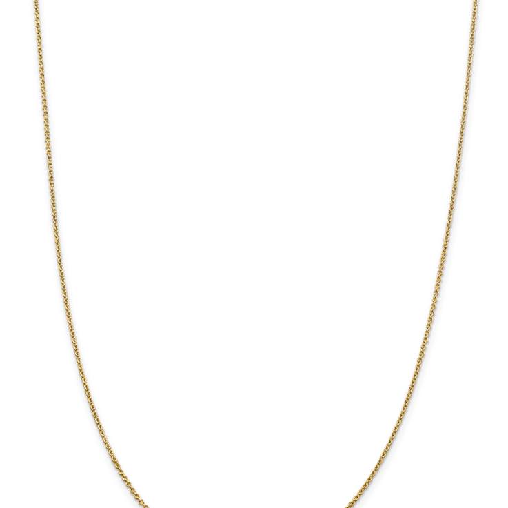 14k Yellow Gold 1.4mm Solid Forzantine Cable 24 Inch Chain
