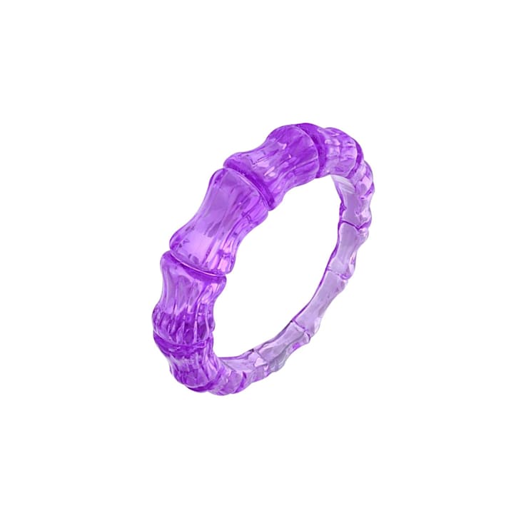 Acrylic Bamboo Ring in Purple