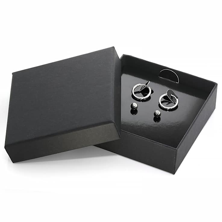 StaInless Steel Stud And Hoop EarRing Box Set