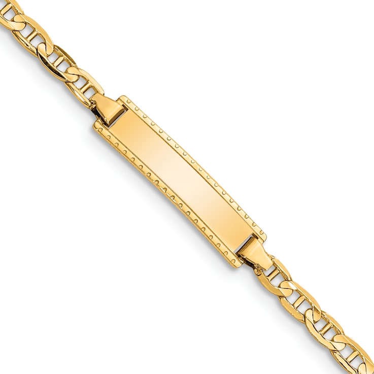 14k Yellow Gold Children's Mariner Link ID Bracelet