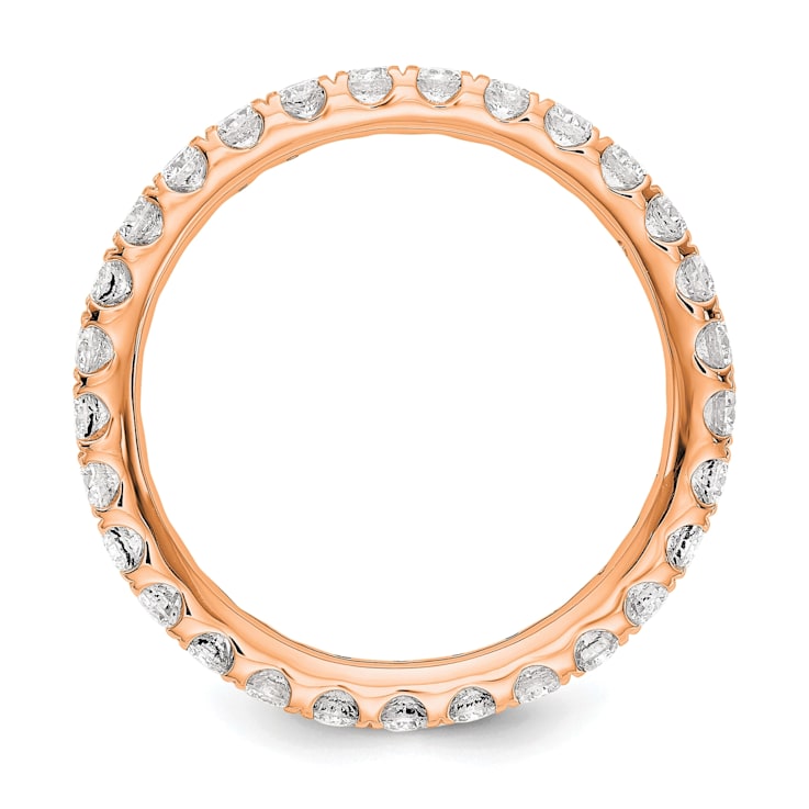 14K Rose Gold Lab Grown Diamond SI1/SI2, G H I, Eternity Band