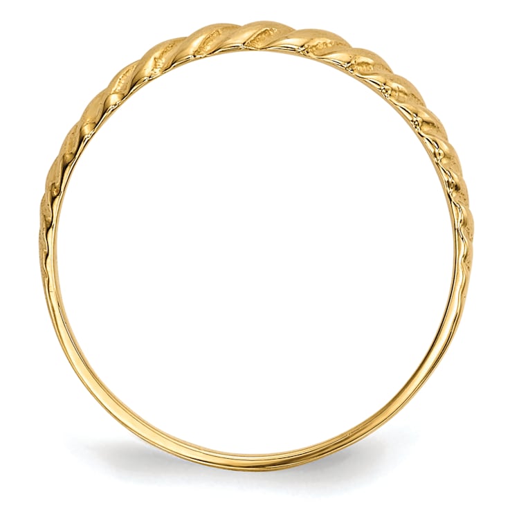 14K Yellow Gold Kids Polished Twist Ring