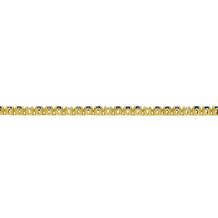 3.09ctw Sapphire and Diamond in 14k Yellow Gold