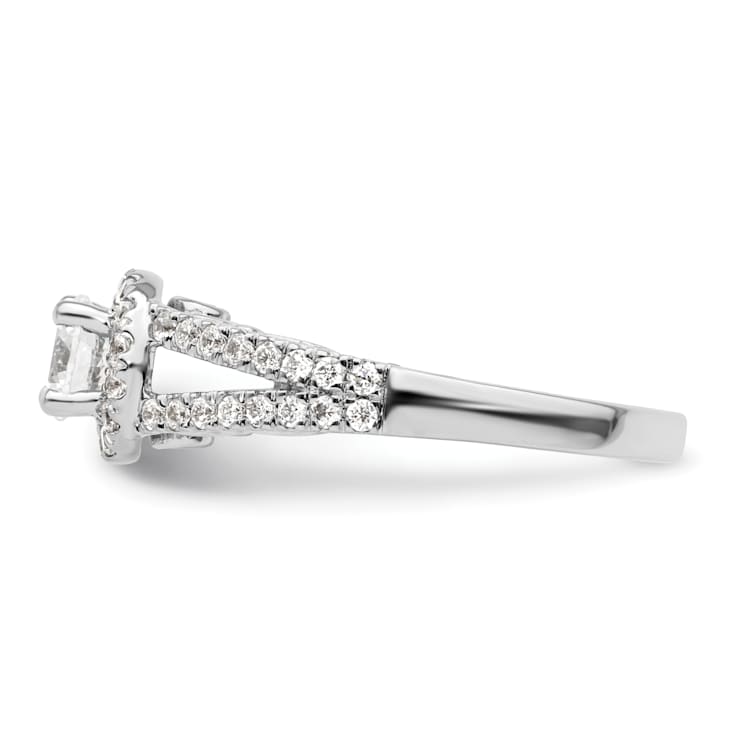 Rhodium Over 14K White Gold Eternal Promise Lab Grown Diamond Halo
Complete Ring 1.008ctw