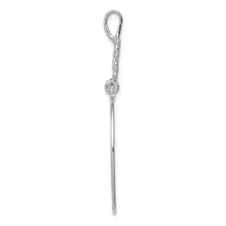 Rhodium Over 14K White Gold Polished 5-Heart Charm Holder
