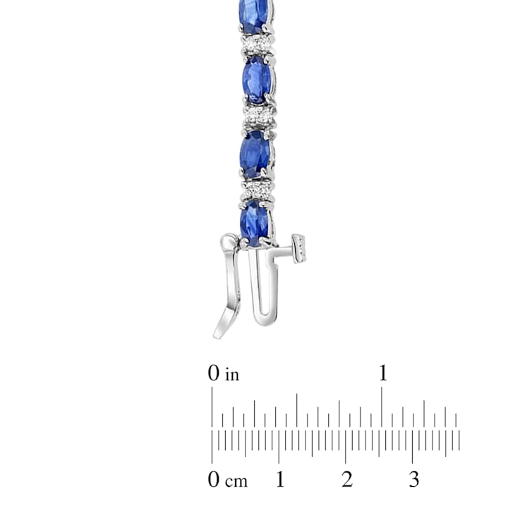5.00ctw Sapphire and Diamond Bracelet 14k White Gold