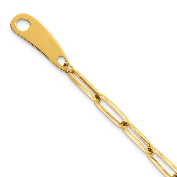 14K Yellow Gold Mixed Link 7.5 inch Toggle Bracelet