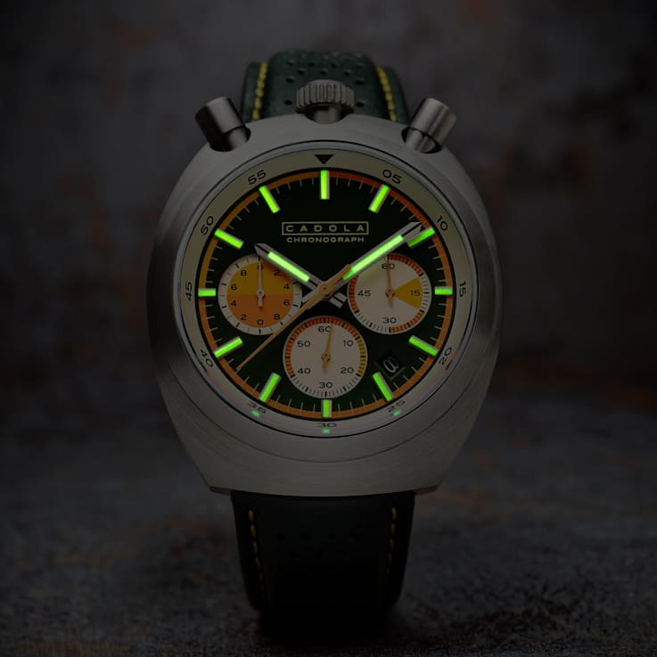 Cadola Testa Di Toro Green Dial White Bezel Grenn Stainless Steel Band
Chronograph Watch