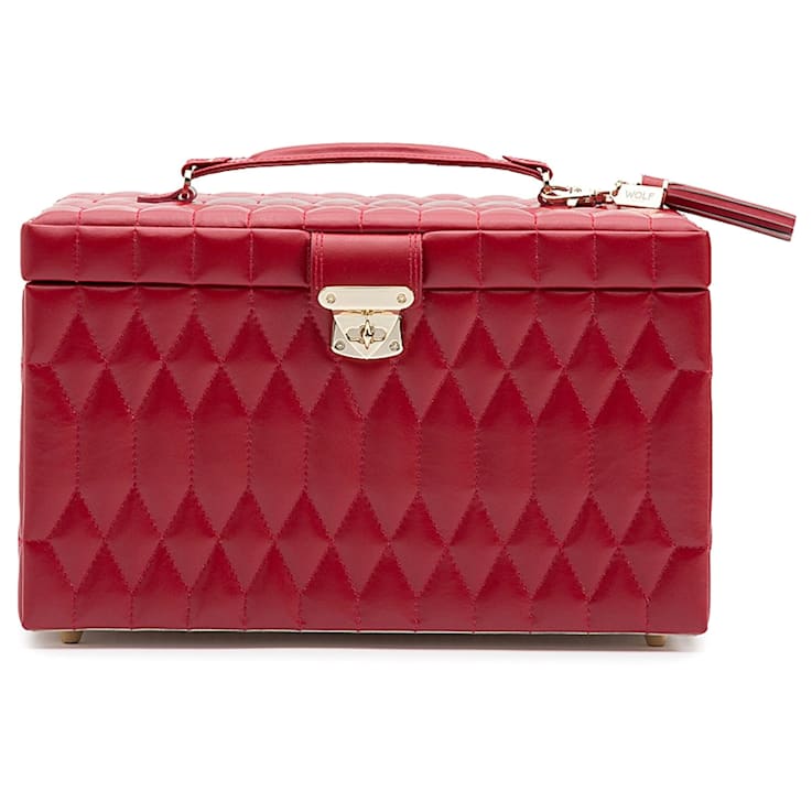 Caroline Large Jewelry Box Red By Wolf