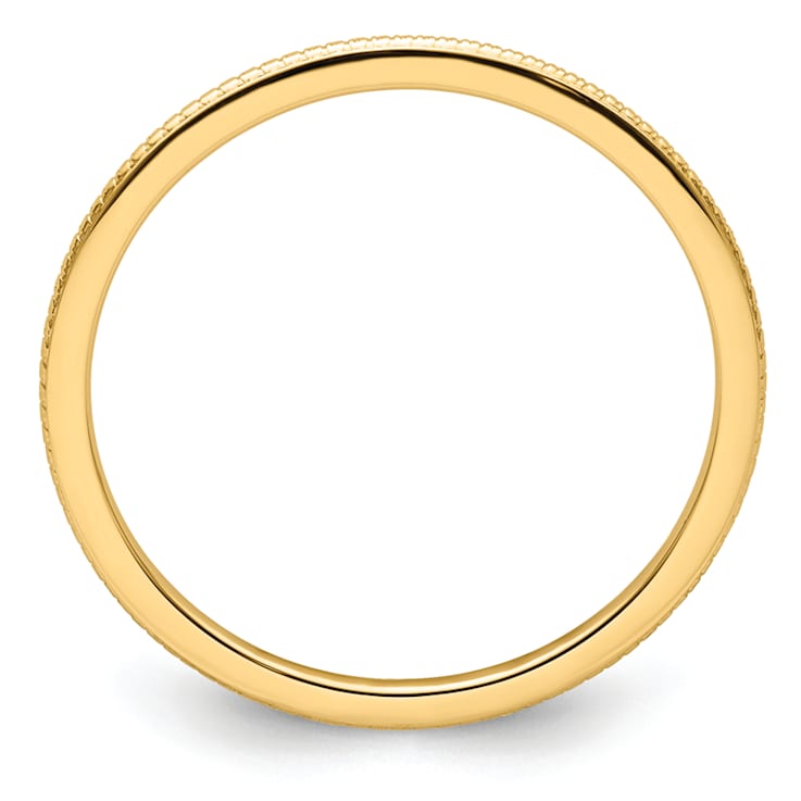 10K Yellow Gold 1.2mm Bead Stackable Expressions Band