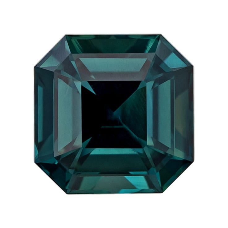 Bluish Green Sapphire 6.4x0mm Emerald Cut 1.61ct