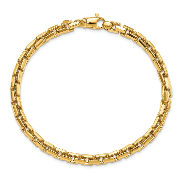 14K Yellow Gold Polished Chain Bracelet