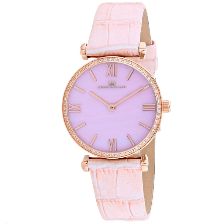 Oceanaut Women's Harmony Pink Dial, Pink Leather Strap Watch