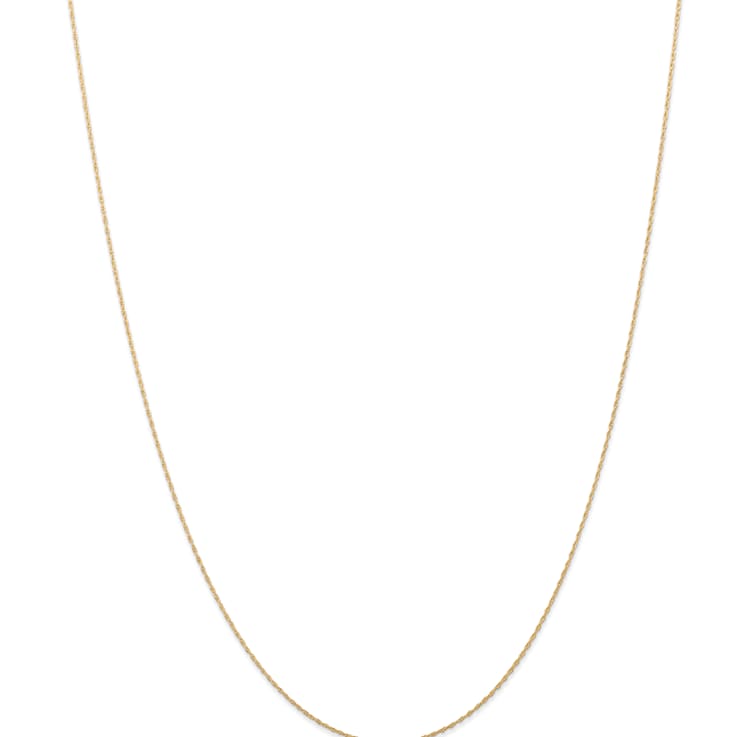 14k Yellow Gold 0.5mm Solid Cable 18 Inch Chain