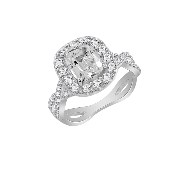 White Cubic Zirconia Platinum Over Sterling Silver Ring 2.68ctw