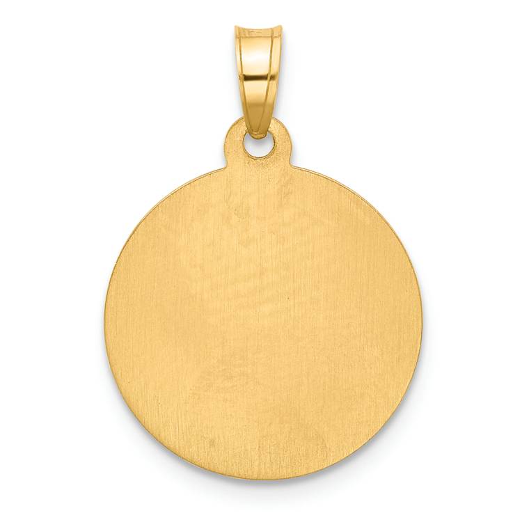 14K Two-tone Gold Satin Lady of Sorrows Pendant