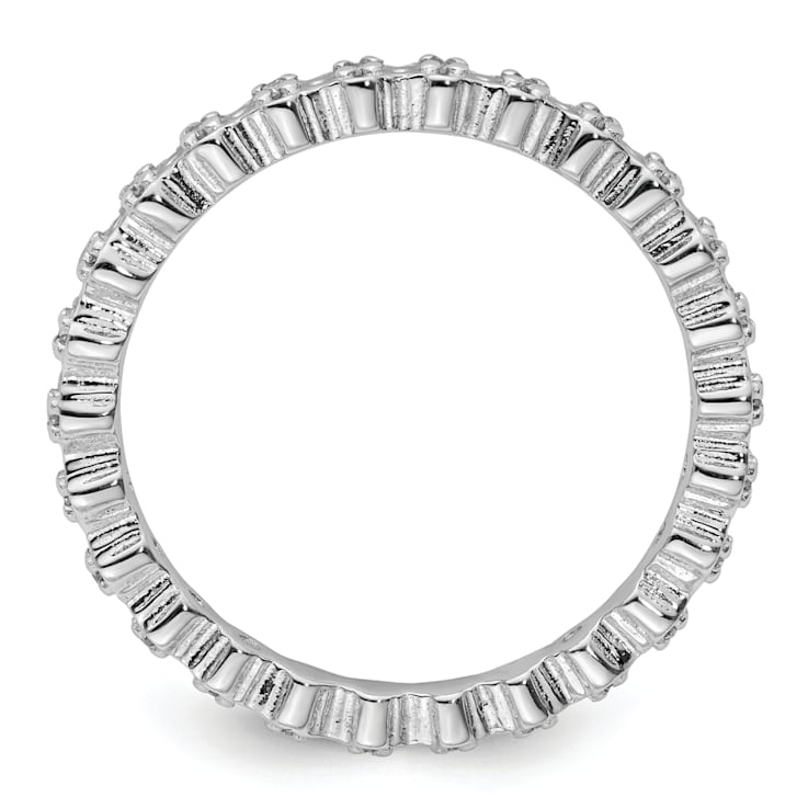 Sterling Silver Stackable Expressions Diamond Ring 0.08ctw