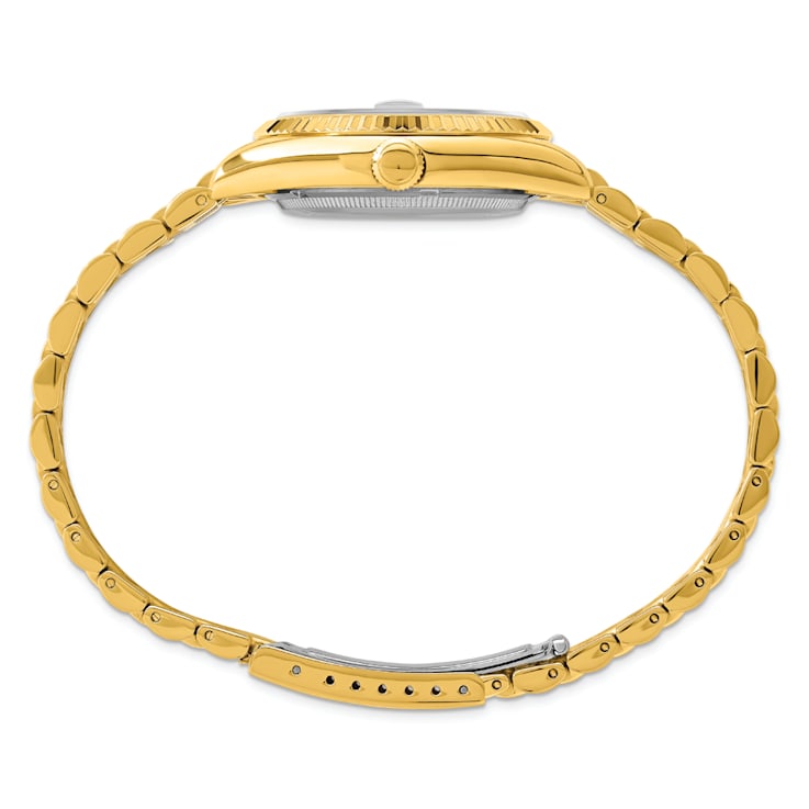 Mens Charles Hubert IP-plated Gold-tone Dial Watch