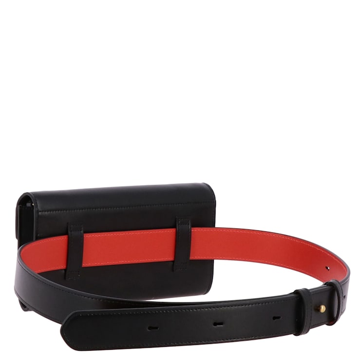 Christian Louboutin Elisa Black Paris Convertible Shoulder Belt Bag 199Y9A