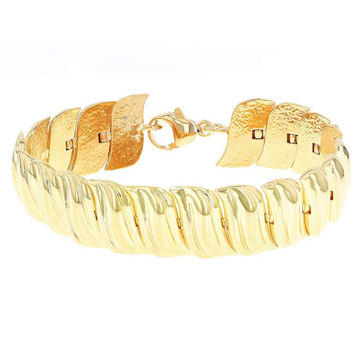San Marco Swirl Link Bracelet In 18K Gold Over Bronze