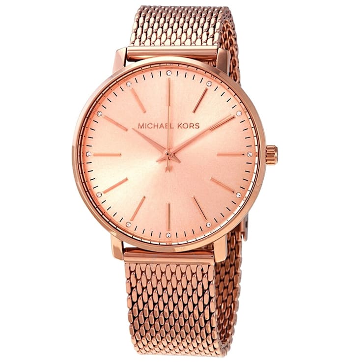 Michael Kors Women's Pyper Rose Dial, Rose Stainless Steel Watch