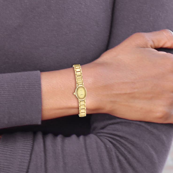 Ladies Charles Hubert Satin Gold-finish Brass 17x23mm Watch