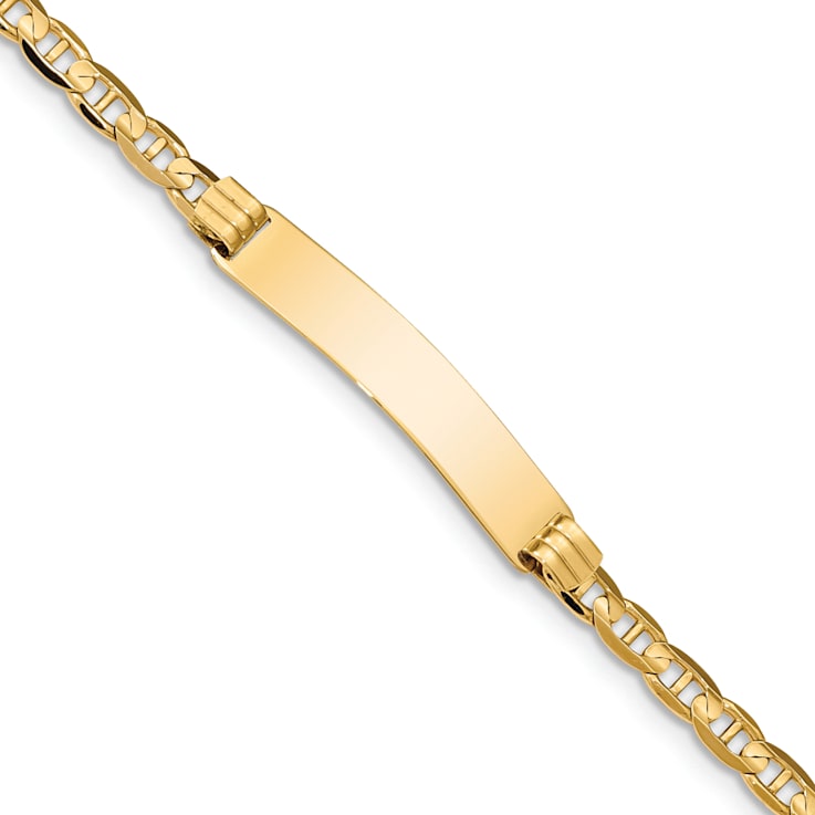 14k Yellow Gold Mariner Link ID Bracelet