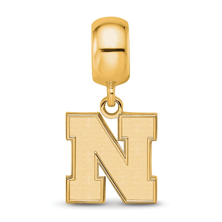 14K Yellow Gold Over Sterling Silver LogoArt University of Nebraska
Small Dangle Bead