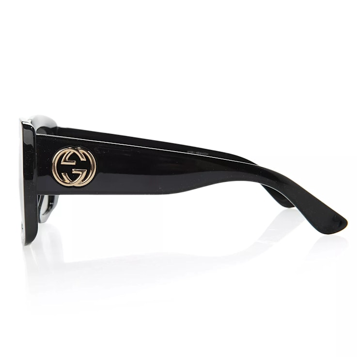 Gucci 53mm Rectangle Sunglasses in Black