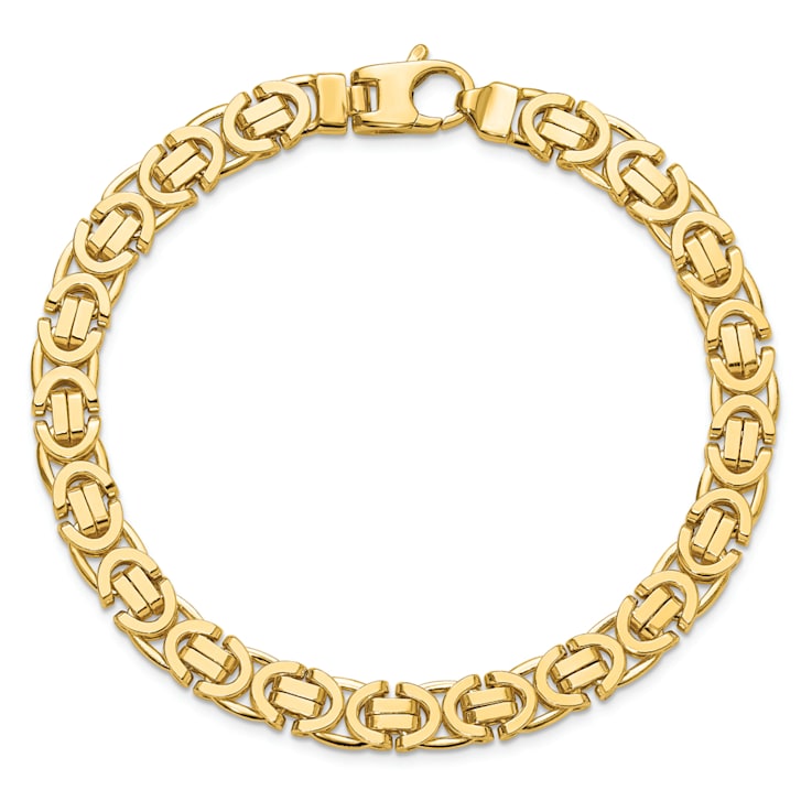 14K Yellow Gold Polished Fancy Link Bracelet