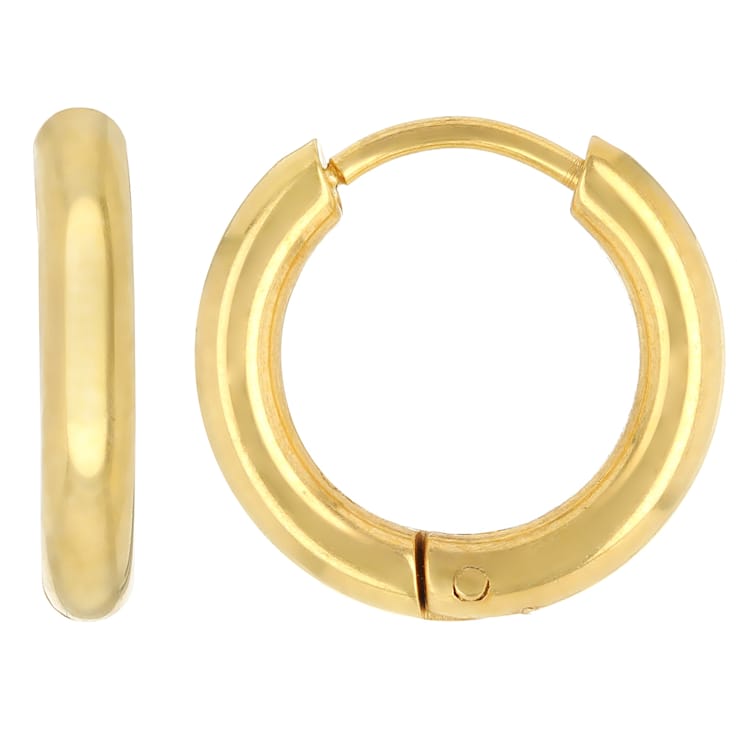 Gold Tone Stud And Hoop Earring Set Of 5