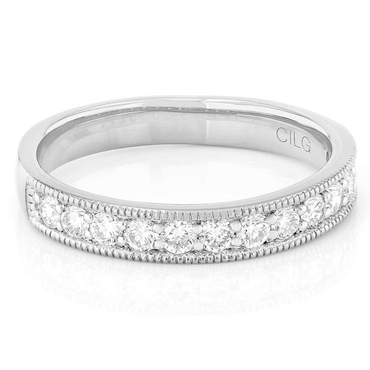 Lab-Grown Diamond Band Ring In Sterling Silver 0.50ctw
