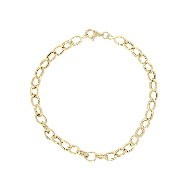 Rolo Link Chain Bracelet In 10K Gold