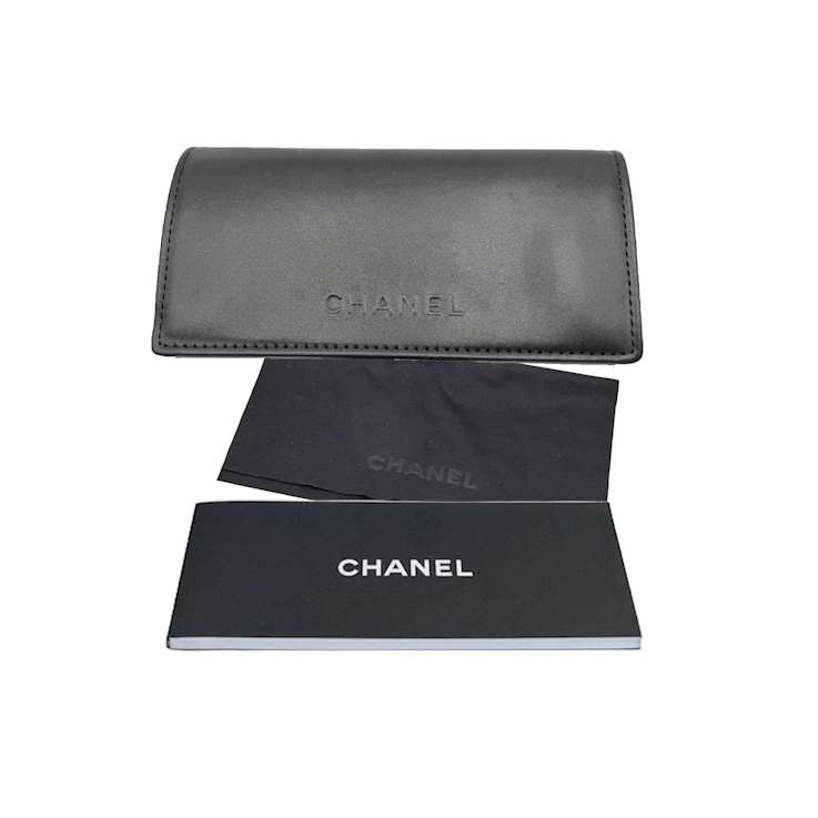 Chanel Rectangle Black Frame / Gray Gradient Polarized Sunglasses