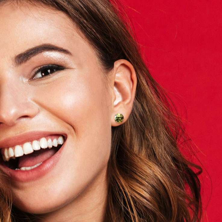 Peridot 14K White Gold Earrings 4.0ctw